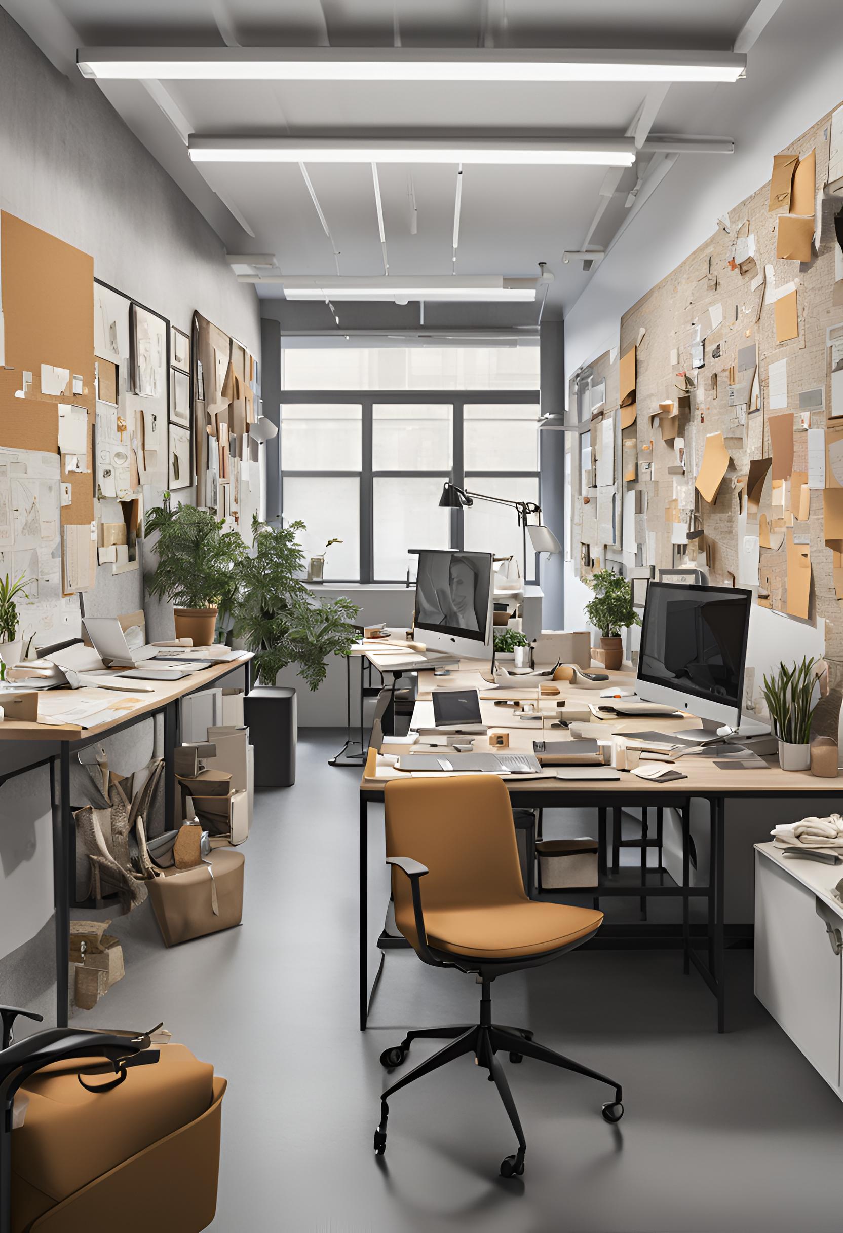 A_bustling_small_office_with_seven_workstations_each_equipped_with_a_computer_fabric_samples_and_design_tools._The_scene_shows_organized_chaos_with_marketing_plans_logistics_charts_an.jpg