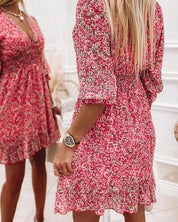 Floral Dress with Puff Sleeves | Comfort Meets Style