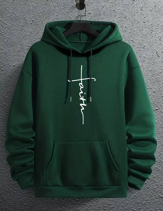 Trendy & Cozy: Men’s Casual Hoodie with Letter Print