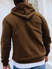 Trendy & Cozy: Men’s Casual Hoodie with Letter Print