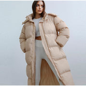 Women's Long Quilted Winter Coat – Cozy Warmth