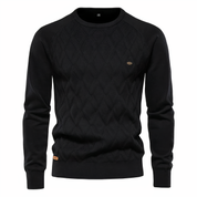 Men's Knitted Check Sweater – Cozy Sophistication for Every Occasion