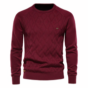 Men's Knitted Check Sweater – Cozy Sophistication for Every Occasion