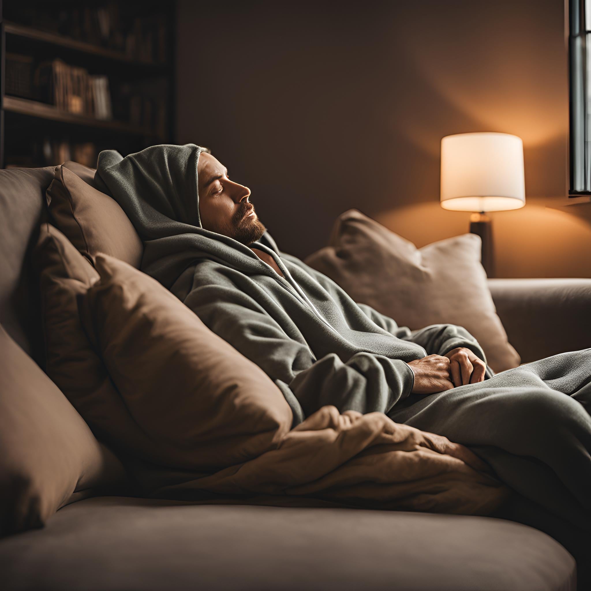 A_man_asleep_on_a_cozy_couch_wearing_an_oversized_hoodie_and_joggers_snuggled_under_a_soft_blanket_with_his_head_on_a_plush_pillow._The_setting_is_warm_and_inviting_with_soft_lighting_07749eaa-13cb-454a-91b4-68c65f6fba48.jpg