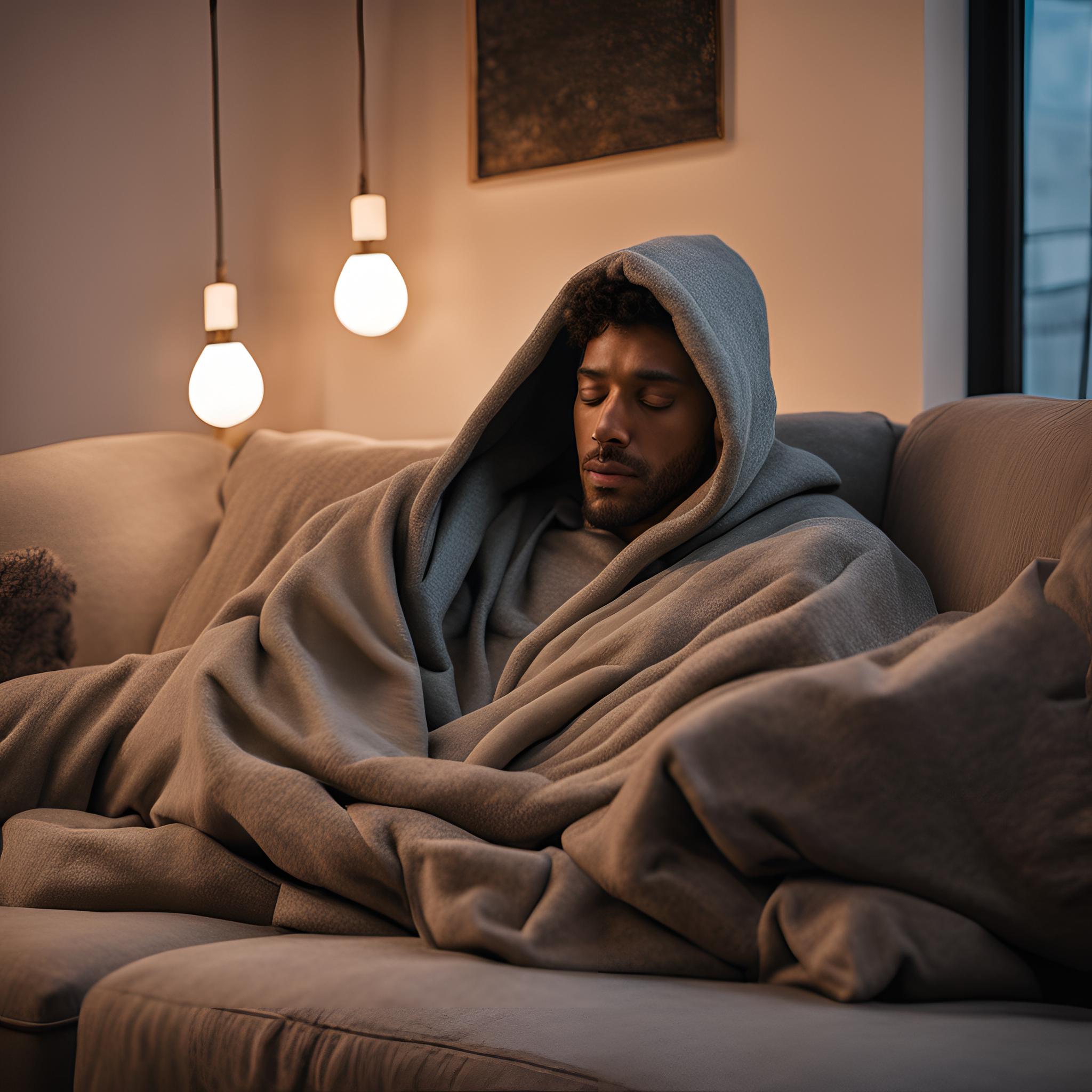 A_man_asleep_on_a_cozy_couch_wearing_an_oversized_hoodie_and_joggers_snuggled_under_a_soft_blanket_with_his_head_on_a_plush_pillow._The_setting_is_warm_and_inviting_with_soft_lighting_68aa95e3-20e4-4fc3-a9d3-5db52886f82f.jpg