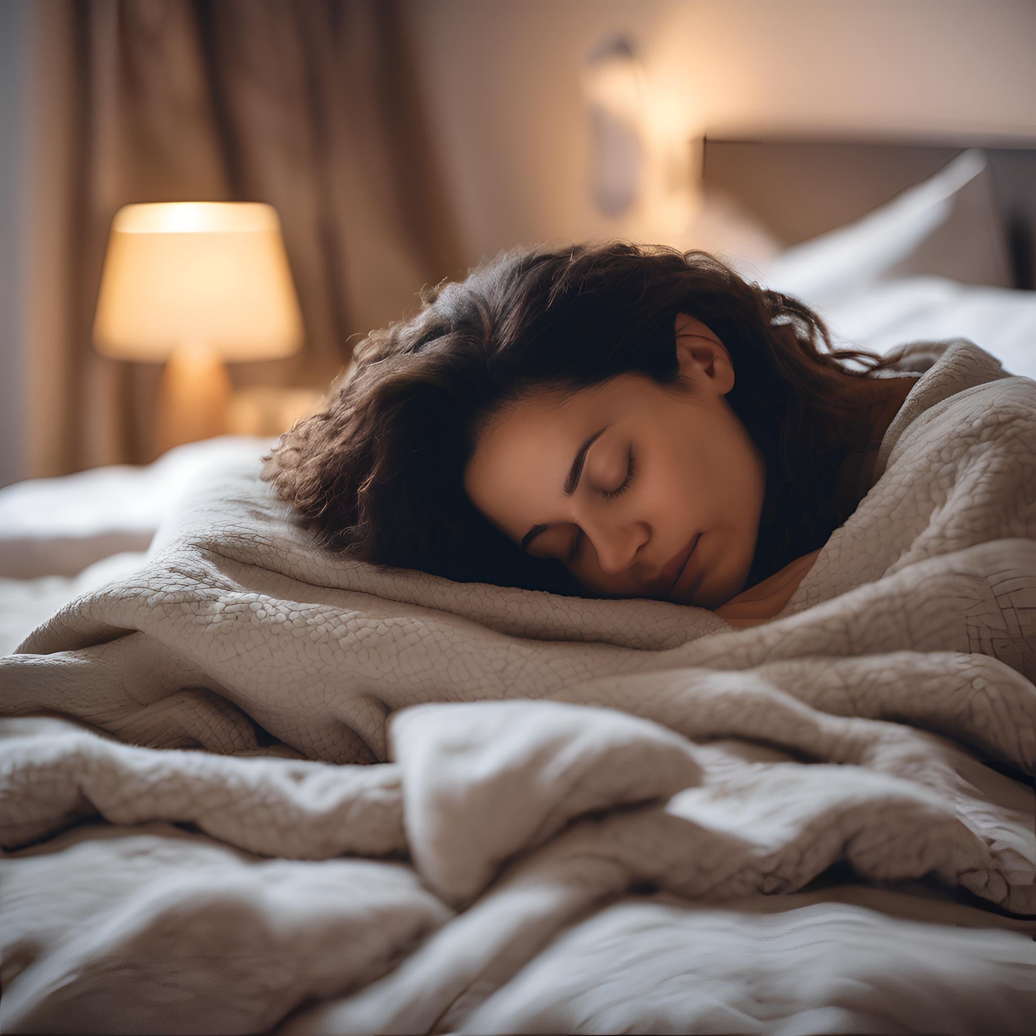 A_serene_bedroom_scene_with_a_woman_peacefully_sleeping_under_a_cozy_blanket_surrounded_by_soft_pillows._The_focus_is_on_the_comforting_atmosphere_of_the_room_highlighting_warmth_and_5d7c53fd-ac1e-4841-a466-ac5f67455bb5.jpg