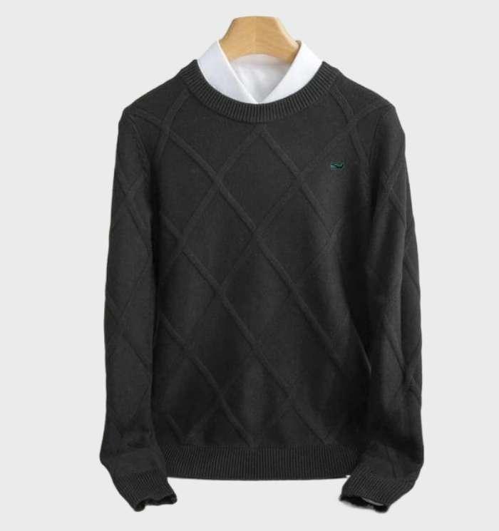 Men's Checkered Knitted Sweater