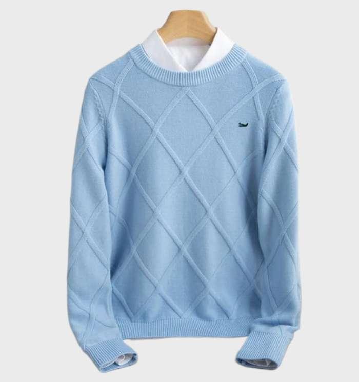 Men's Checkered Knitted Sweater
