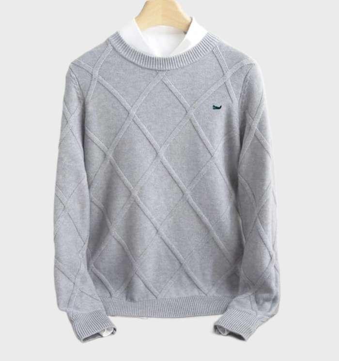 Men's Checkered Knitted Sweater