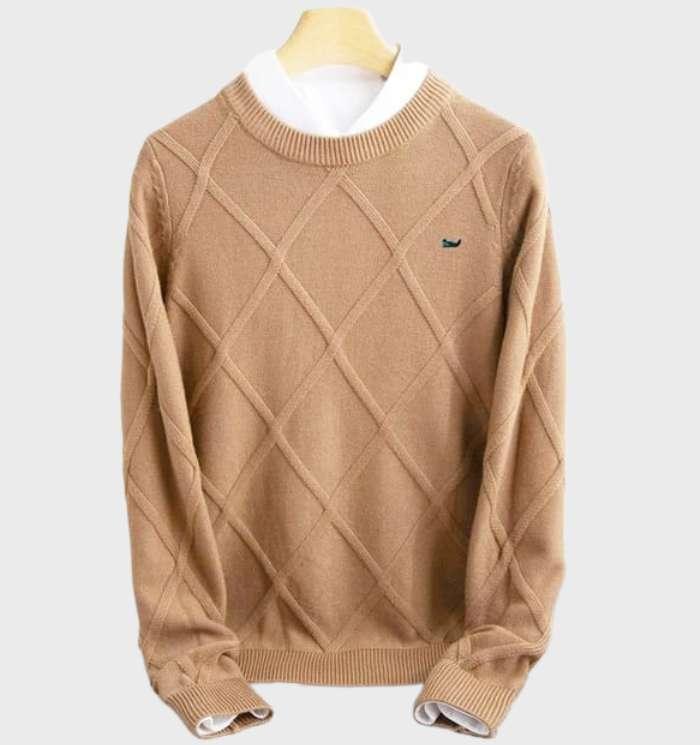 Men's Checkered Knitted Sweater