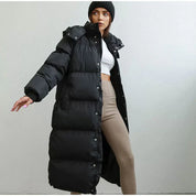 Women's Long Quilted Winter Coat – Cozy Warmth