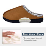 Comwarm Men's Indoor Fur Slippers - Cozy Winter Slip-Ons