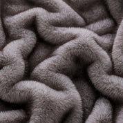 Lshah Plush Blanket – Soft, Warm, Cozy Raschel Throw, Gray/Brown/Coffee, 130x160/160x200cm