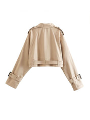 Chic Short Trench Coat for Women