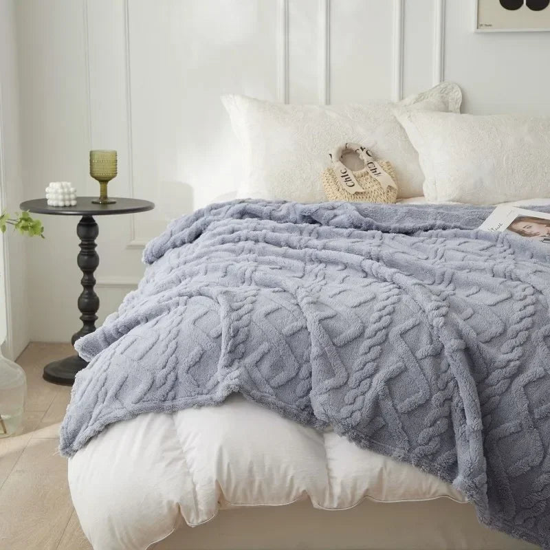 Winter Sherpa Fleece Blanket