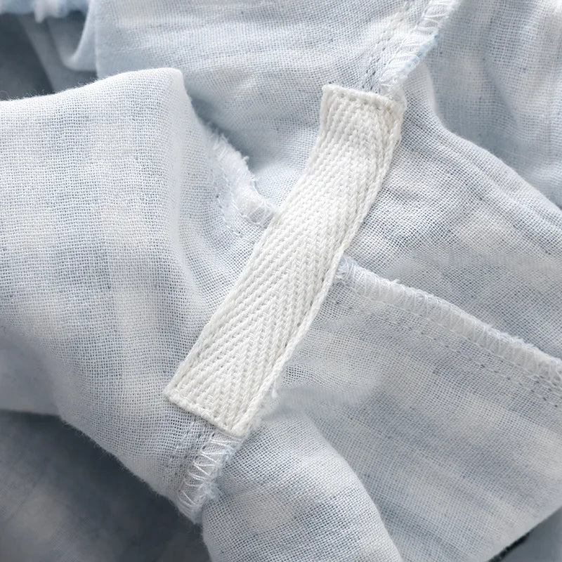 Men's Plaid Cotton Summer Pajamas - Short Sleeve Set