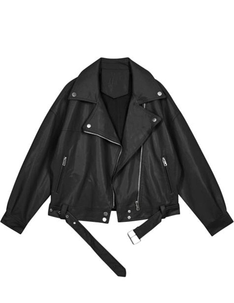 Oversized Leather Jacket for Women