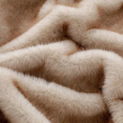 Lshah Plush Blanket – Soft, Warm, Cozy Raschel Throw, Gray/Brown/Coffee, 130x160/160x200cm
