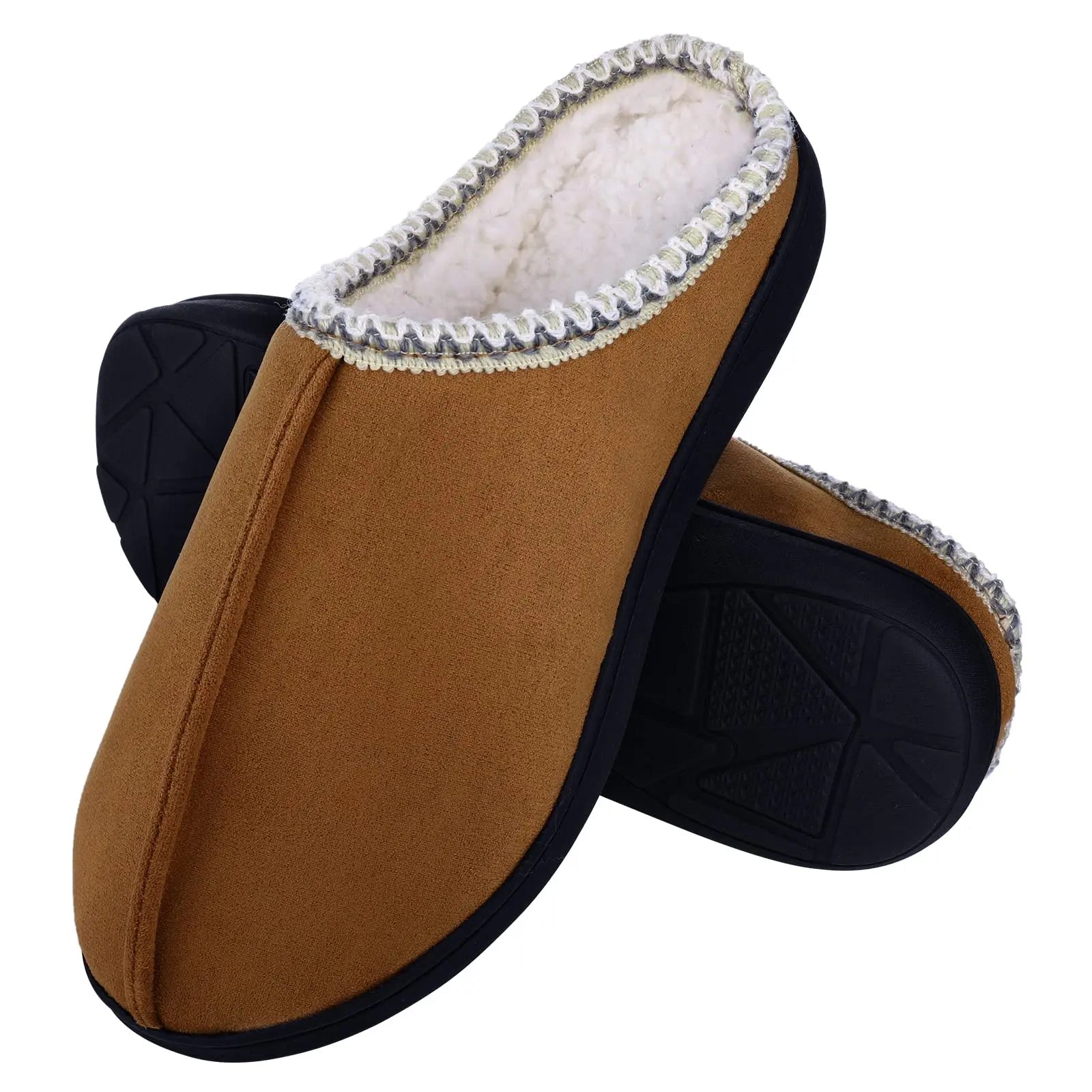 Comwarm Men's Indoor Fur Slippers - Cozy Winter Slip-Ons