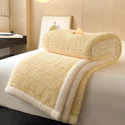 CozyHome | Jacquard Wool Blanket – Soft, Warm, Multi-Size, Solid Colors