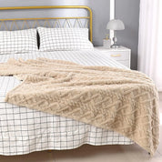 Sherpa Fleece Throw Blanket