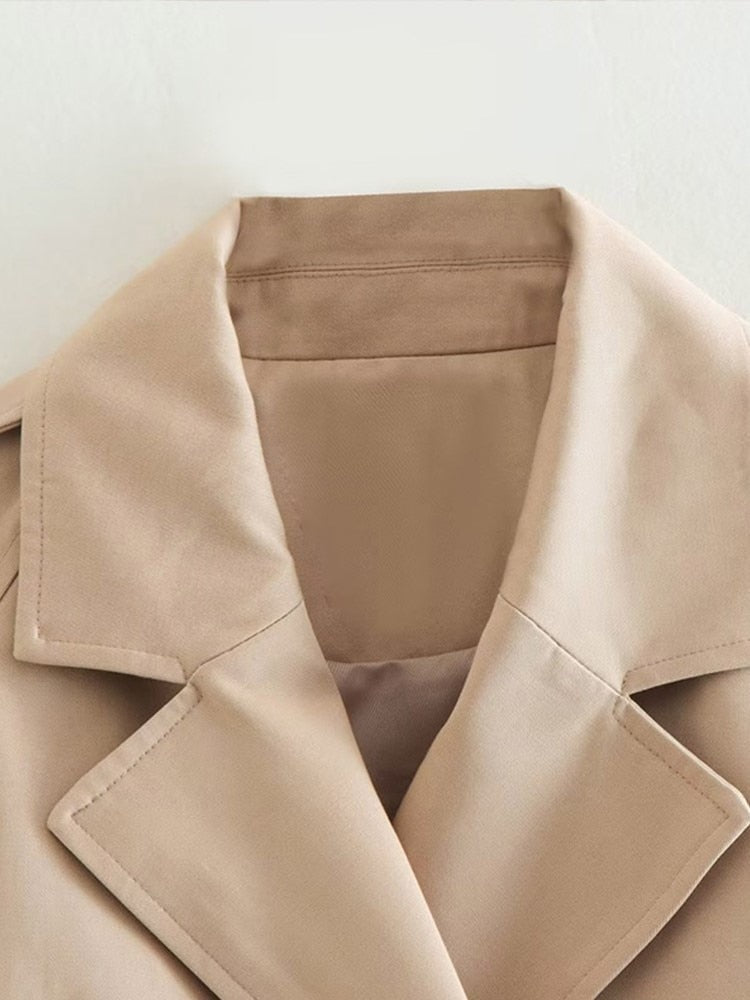 Chic Short Trench Coat for Women