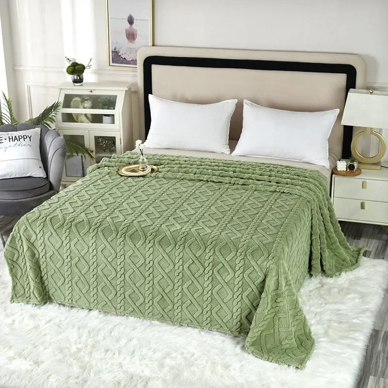 Winter Sherpa Fleece Blanket