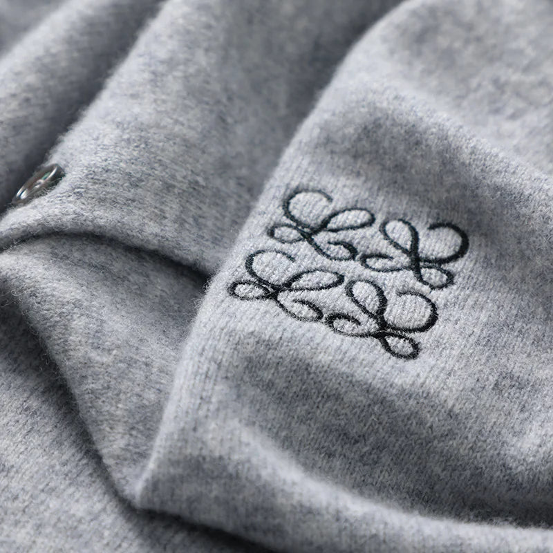 Preppy Merino Wool O-neck Cardigan – Korean Style for Spring/Autumn