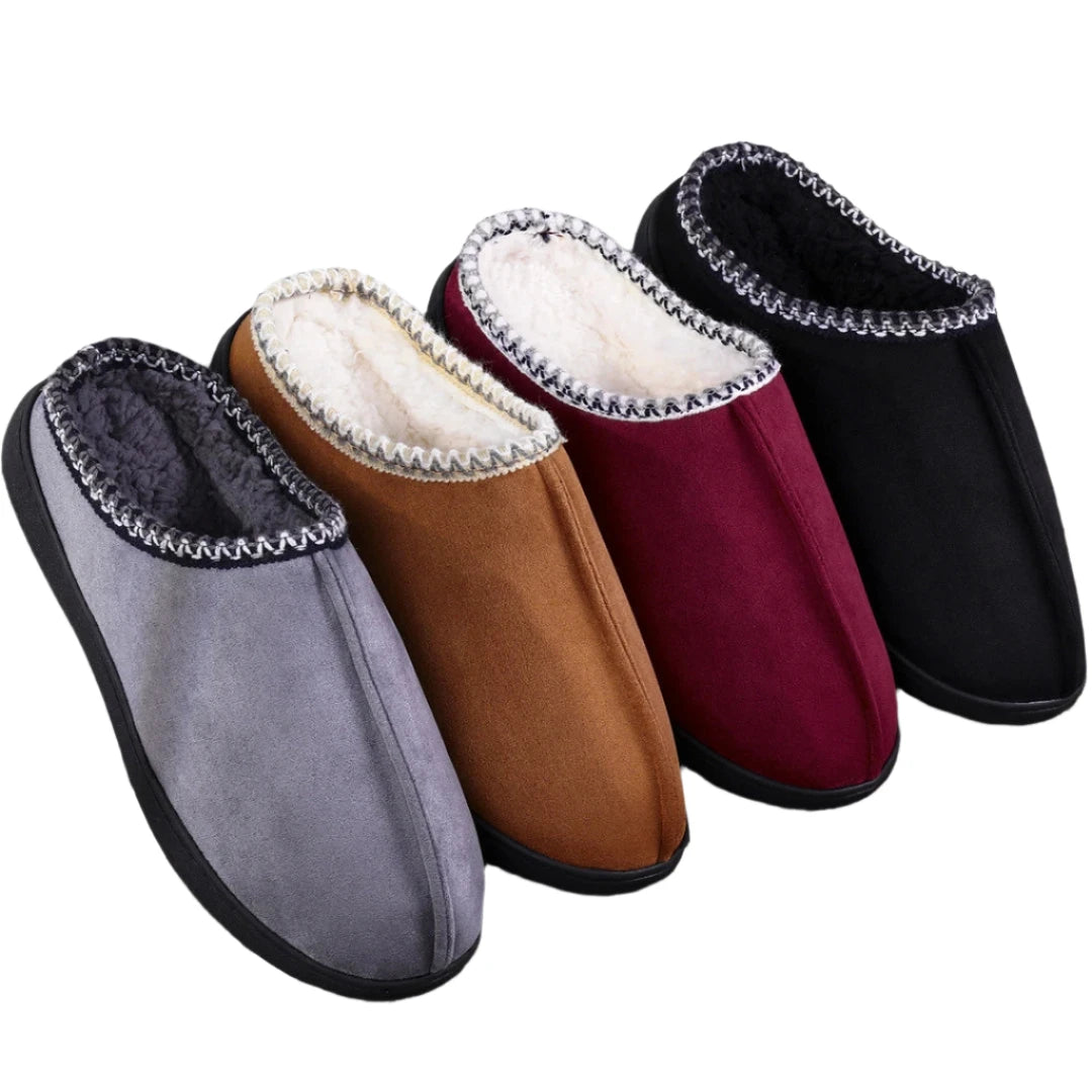 Comwarm Men's Indoor Fur Slippers - Cozy Winter Slip-Ons