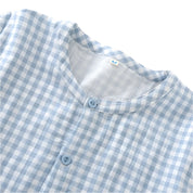 Men's Plaid Cotton Summer Pajamas - Short Sleeve Set