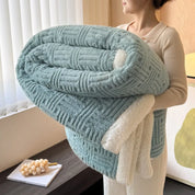CozyHome | Jacquard Wool Blanket – Soft, Warm, Multi-Size, Solid Colors