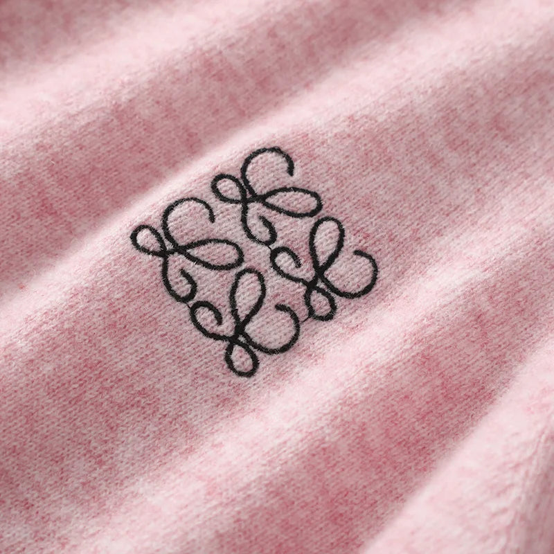 Preppy Merino Wool O-neck Cardigan – Korean Style for Spring/Autumn