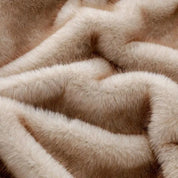 Lshah Plush Blanket – Soft, Warm, Cozy Raschel Throw, Gray/Brown/Coffee, 130x160/160x200cm