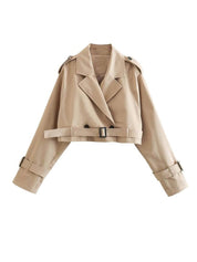 Chic Short Trench Coat for Women