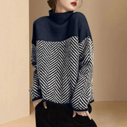 Women's Cotton Sweater With High Neck