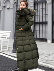 Women's Long Belted Winter Coat – Warmth and Elegance
