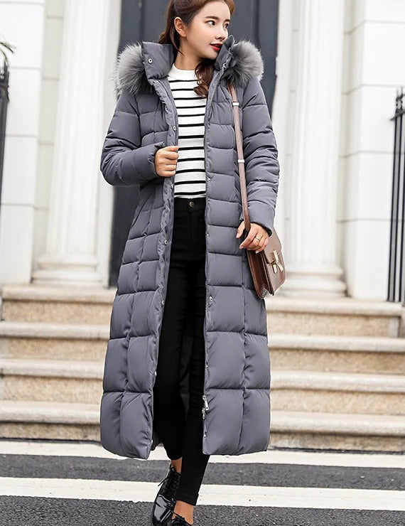 Women's Long Belted Winter Coat – Warmth and Elegance