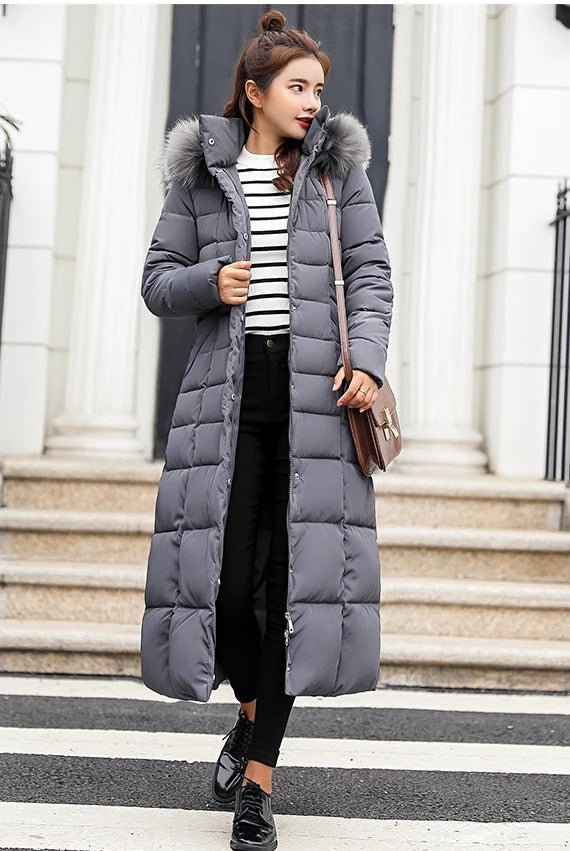 Women's Long Belted Winter Coat – Warmth and Elegance