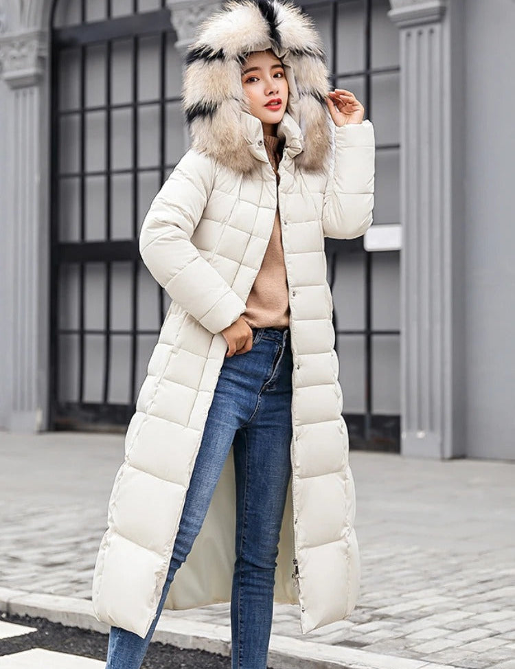 Women's Long Belted Winter Coat – Warmth and Elegance